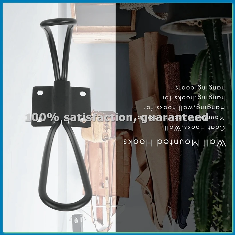 

10PCS Rustic Metal Coat Hooks Wall Mounted Hooks Double Vintage Hooks for Hanging Decorative Farmhouse Entryway Hooks-A79M