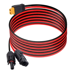12AWG 6M XT60 Female Extension Cable Quick Connector+8PCS Cable Clips for Auto RV Motorcycle Solar Panel Battery Charging Cable