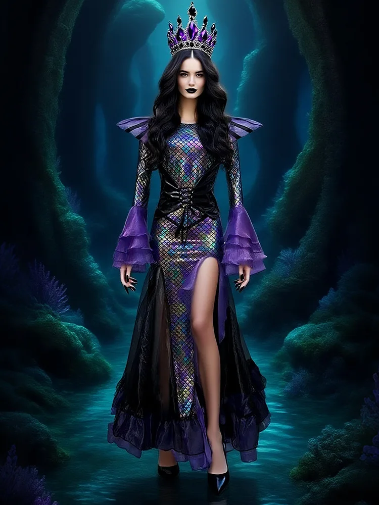 K sirène longue Dr Costume pour femmes loween Par Cosplay Performance vêtements fabricant chinois saison d'automne