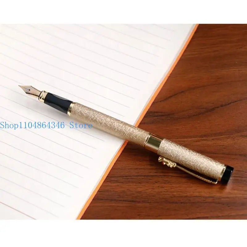 

652F Men Women Calligraphy Pen Writing Tool Signature Pen Office School Supplies Stationery 0.5mm for Extra Fine Metal Nib Pe