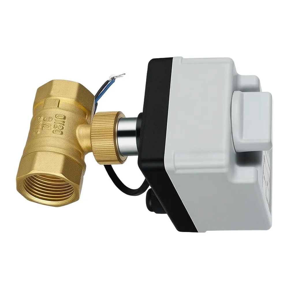 3-Wire AC220V DC12V Motorized Ball Valve Brass Construction Manual Override Capability IP67 Rated for Industrial Settings