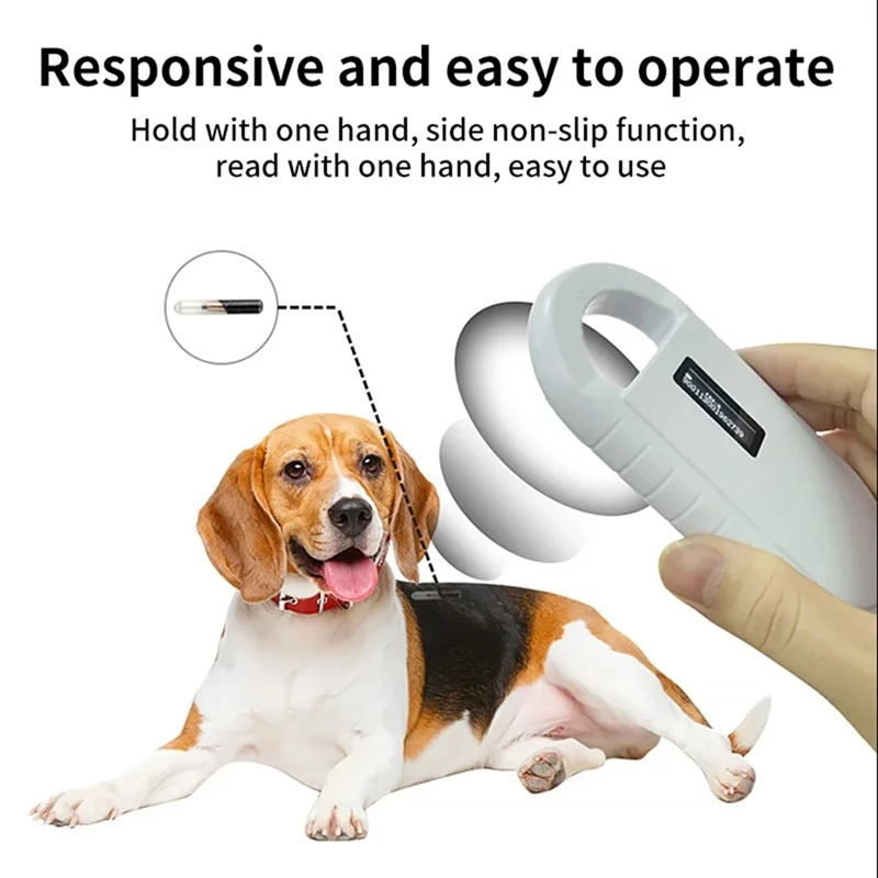 Handheld Digital ID Pet Chip Scanner Animal Chip RFID For Pet Dog And Cat Management 134.2Khz