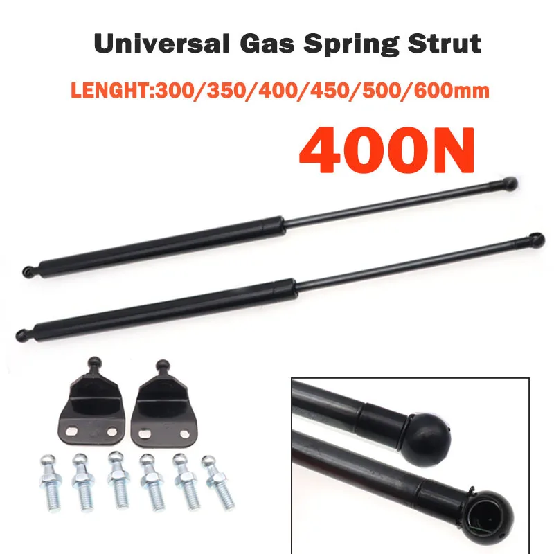 2pcs 300-600mm 400N Car Struts Front Bonnet Hood Rear Trunk Tailgate Boot Shock Lift Strut Support Bar Gas Spring Bus RV