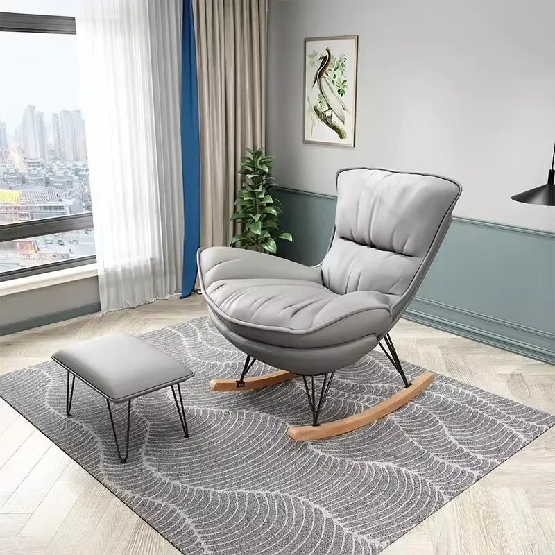 Nordic Lazy Sofa Chair for Lobster Chair Leisure Recliner Rocking Chair for Modern Metal Home Furniture Handmade Home Office