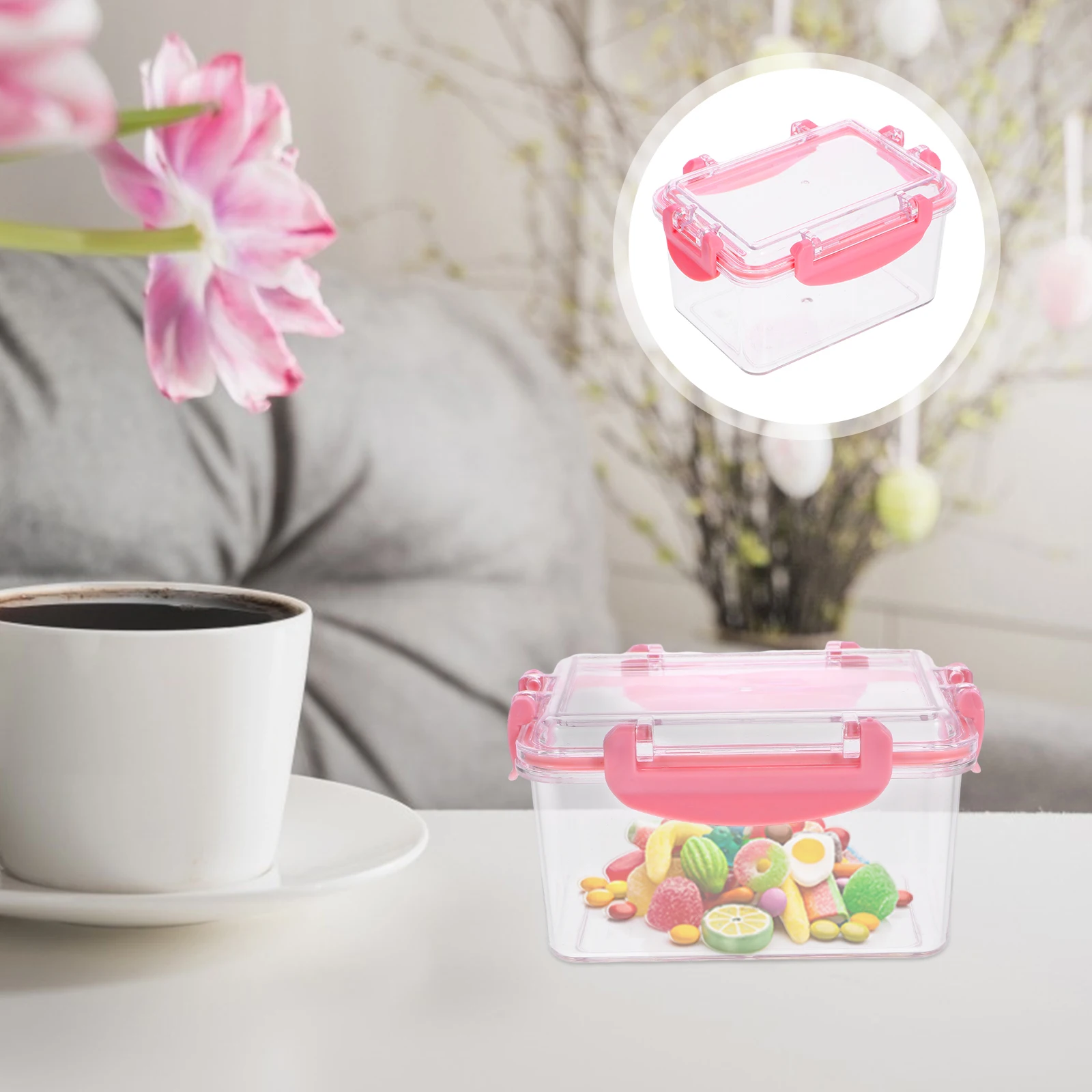 

Прозрачные герметичные контейнеры для хранения продуктов, герметичные пластиковые контейнеры для фасоли, многоразовые кухонные коробки для хранения с ручкой для сухих продуктов