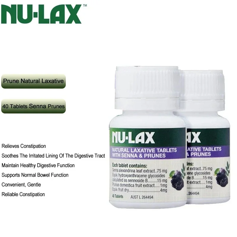 2PCS NuLax Natural Laxative 40 Tablets with Senna Prune，About Intestinal Health