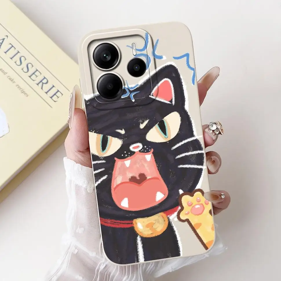 For Xiaomi Redmi Note 14 5G Case Colorful Flowers Soft Silicone Back Cover Phone Cases For Redmi Note 14 Note14 Pro 5G Bumper