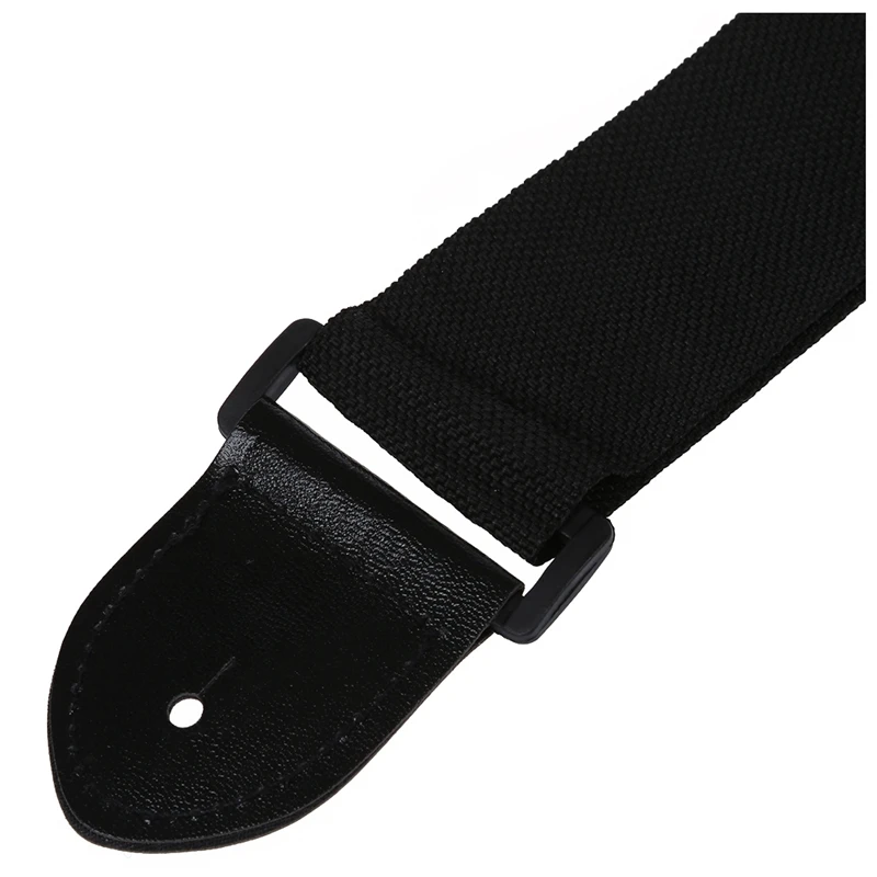 2X Adjustable Guitar Strap Band Acoustic Electric 132 X 6Cm Black