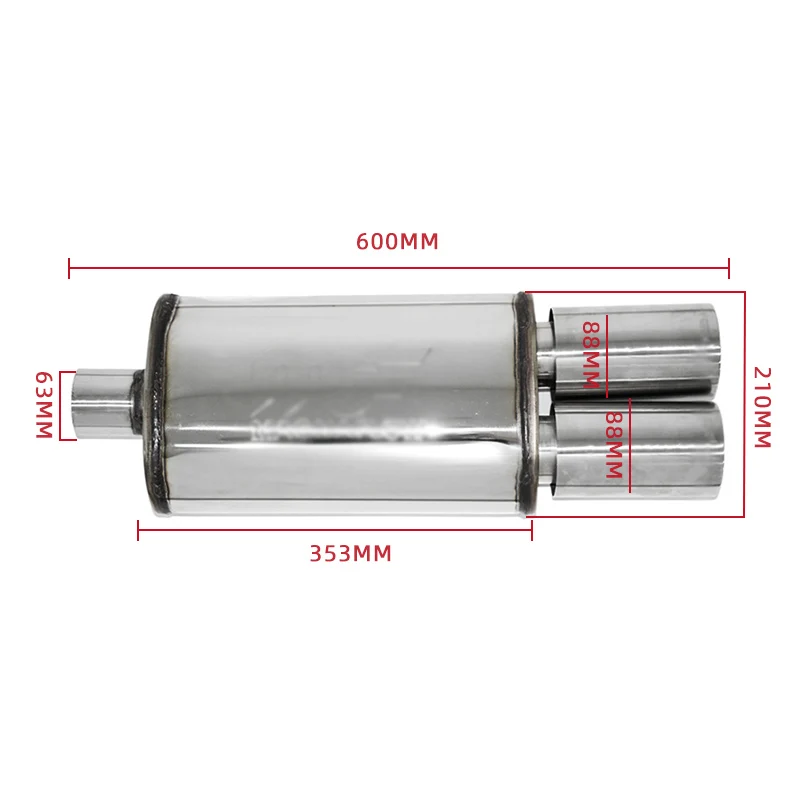 Universal Stainless Steel Exhaust Drum Tailpipe Tail Throat Exhaust Tips for Exhaust Pipes