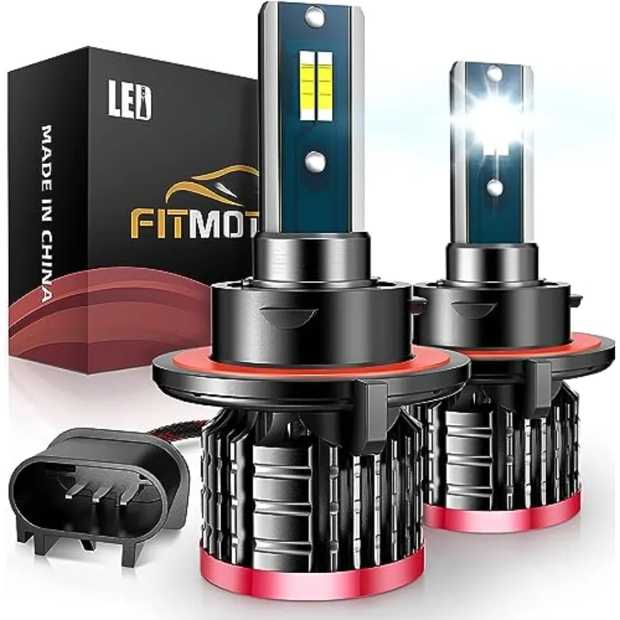 

Лампы H13/9008, 80 Вт, 16000 люмен, яркие, 6500K, холодный белый свет, галогенные заменители противотуманных фар, IP68, водонепроницаемые, комплект из 2 шт.