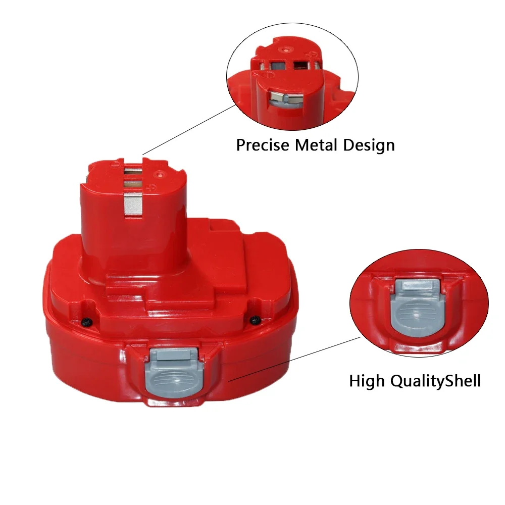 Batterie aste Ni laissée, adaptée pour Makita 4800, 6800, 9800, 12800mAh, 18V, PA12, PA14, PA09, PA18, 9100, 1220, 1420, 1435, 6270D, 6280D