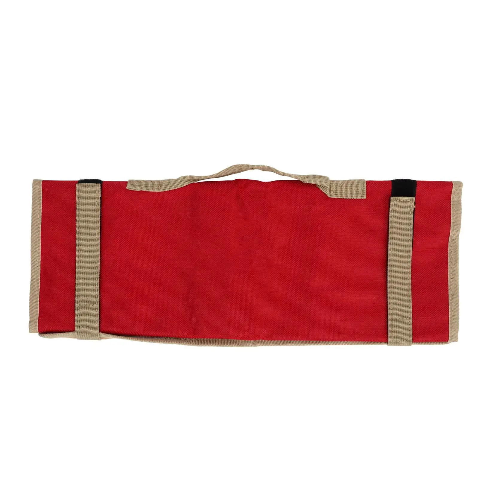 

Durable Oxford Cloth Tent Peg Holder Bag with Handheld Mesh Pocket - Red, Ideal for Camping & Picnics