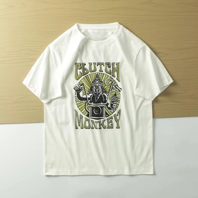 

Retro Motorcycle T-shirt Men's Summer Comfortable Loose Short-sleeved Cotton Crew Neck Top Fashion Trend Men's Clothing