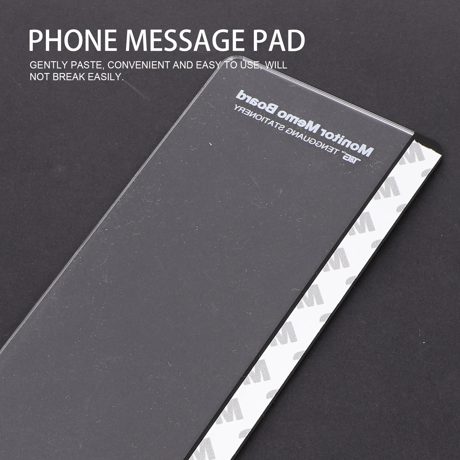 

Transparent Acrylic Label Board Memo Reminder for Computer Monitor Office Use Screen Side Panel Phone Message Pad Cubicle