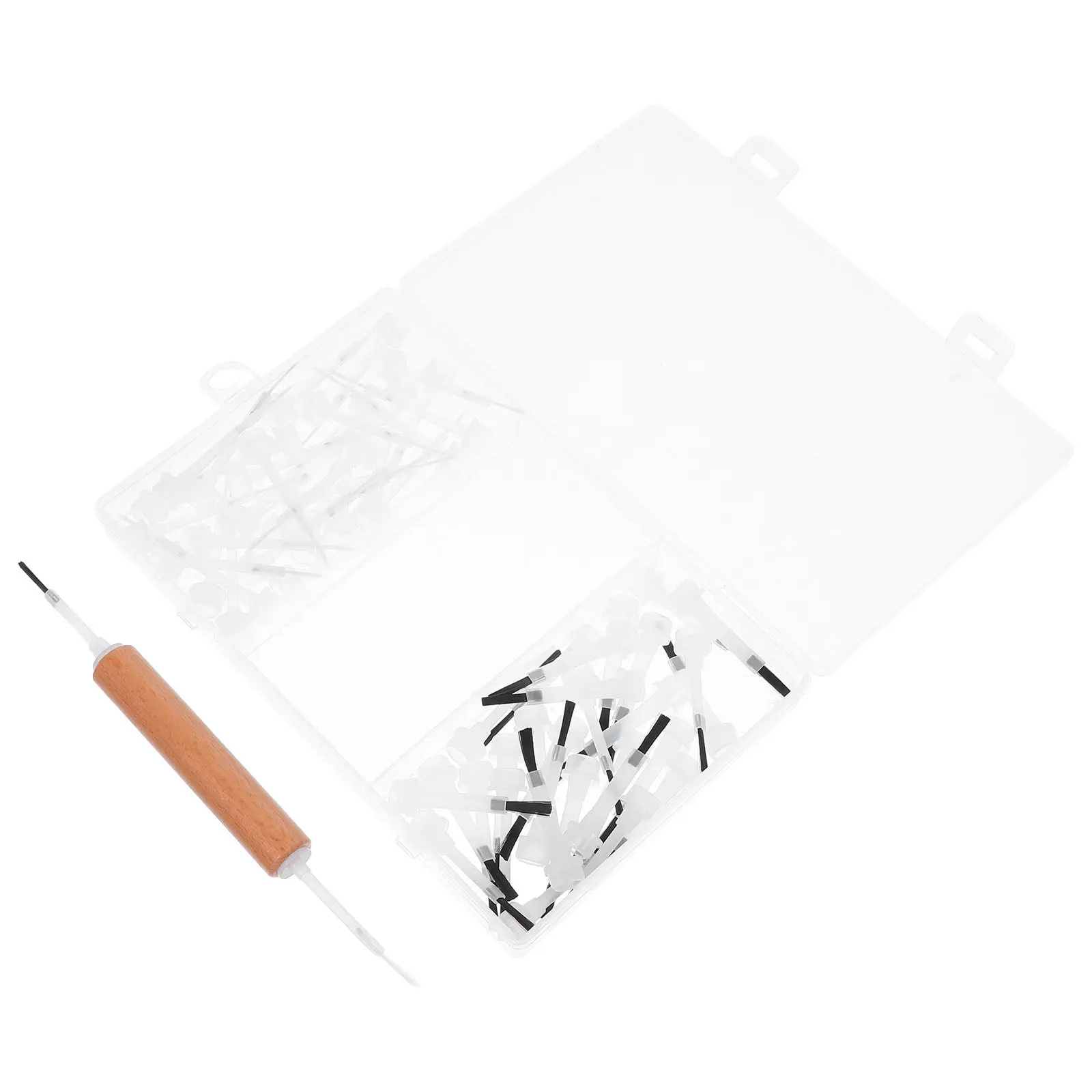 

1Set Dual-Ended Nail Art Brush Set Replaceable Heads Solid Wood Handle Comfortable Grip for Detailing Design Cleanup