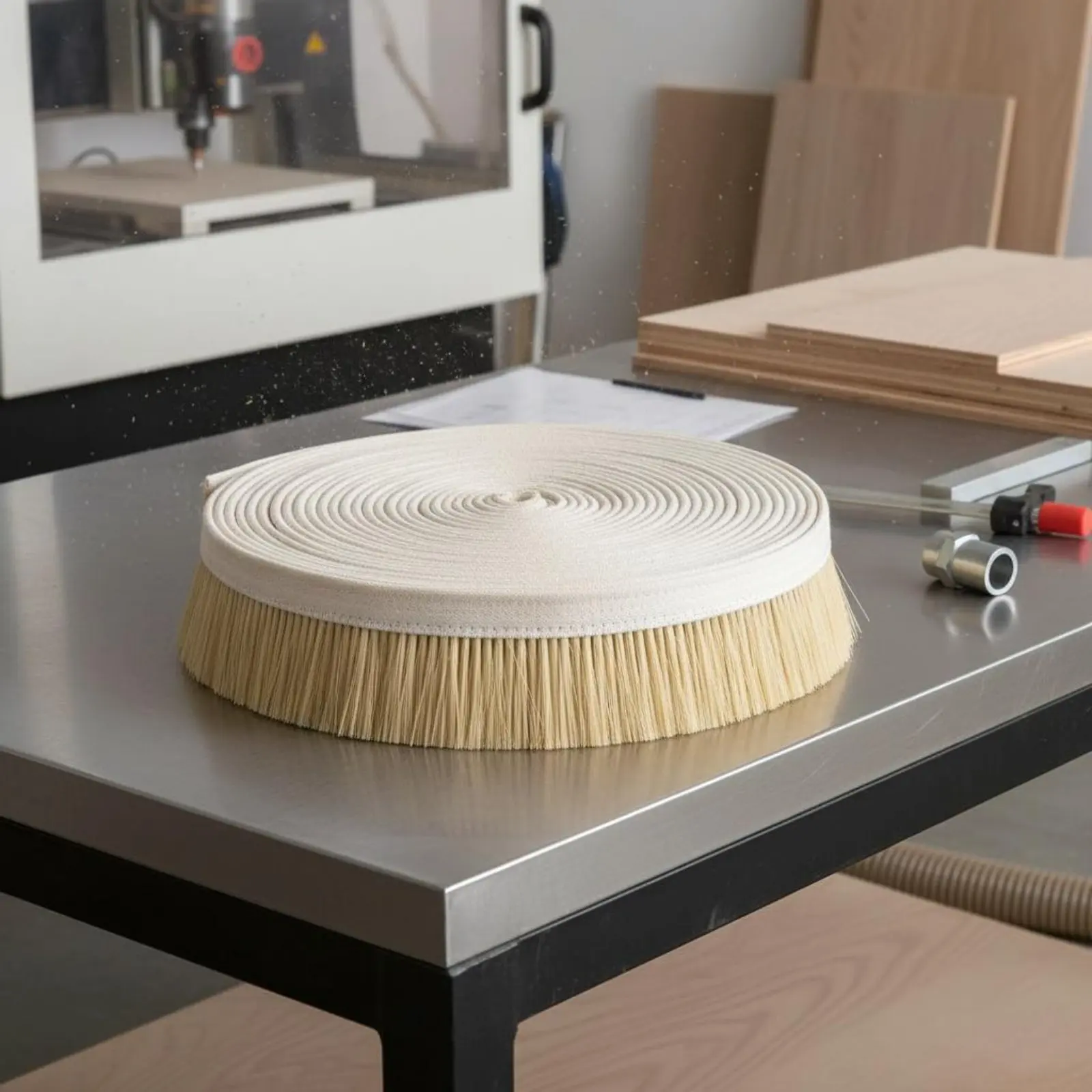 CNC Dust Shoe Brush Thickened Dust Cover Brush Wear Resistant Easy to Cut for Carving view 5