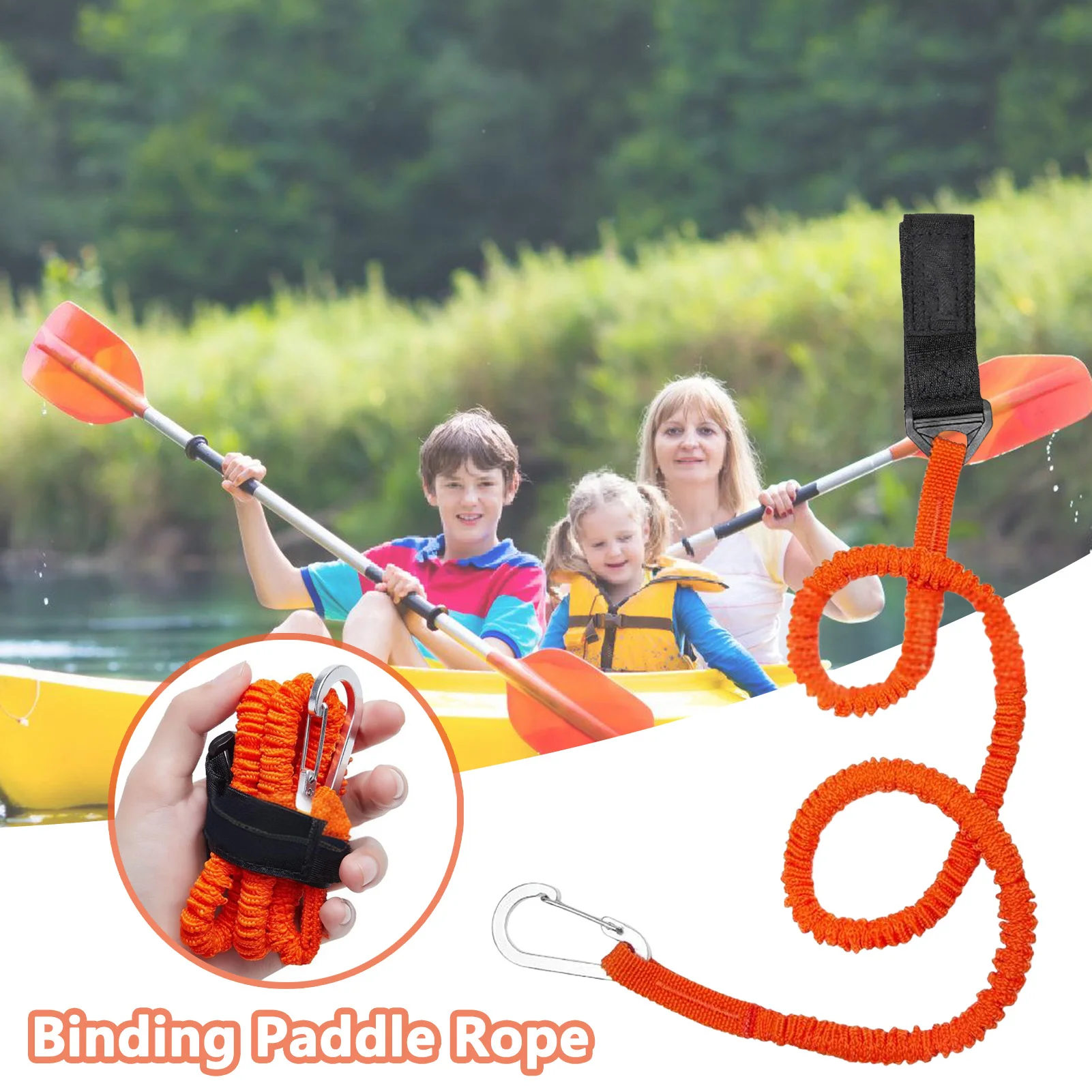 91cm Kayak Rod Leashes Anti Lost Fishing Tool Rod Pole Coiled Anti-Lost Rope Leash keyrings for Kayaking Fishing