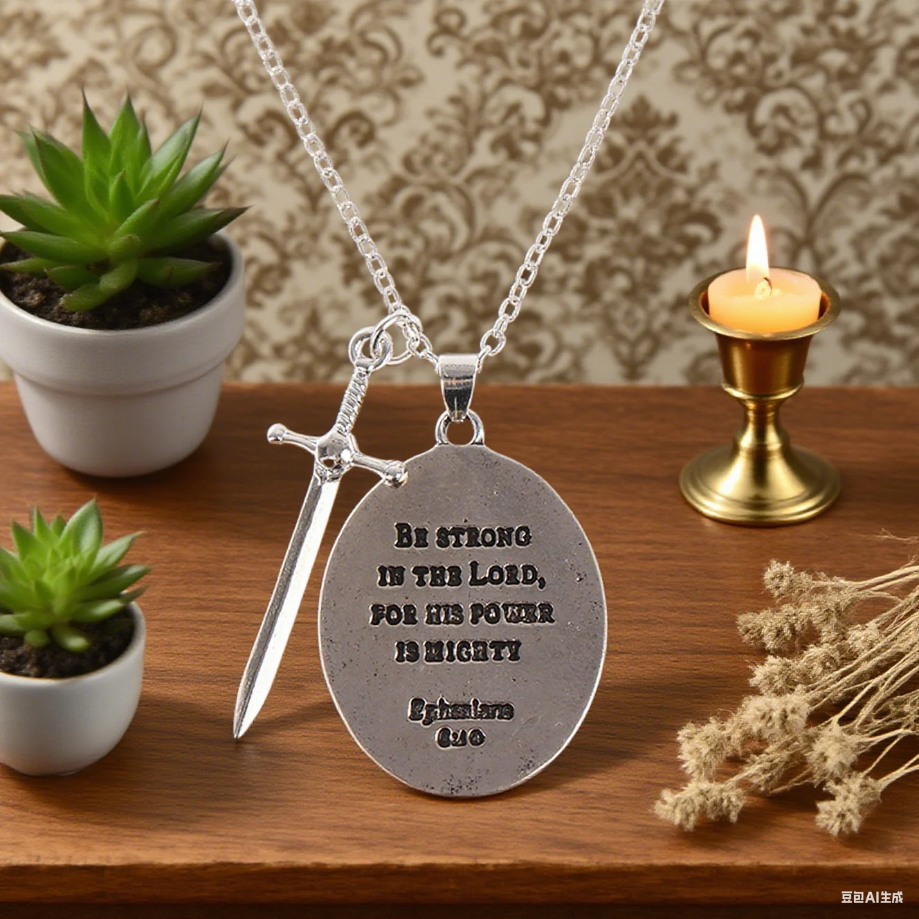 Catholic Patron Saint Pendant Michael St. Michael The Archangel Pendant Necklace