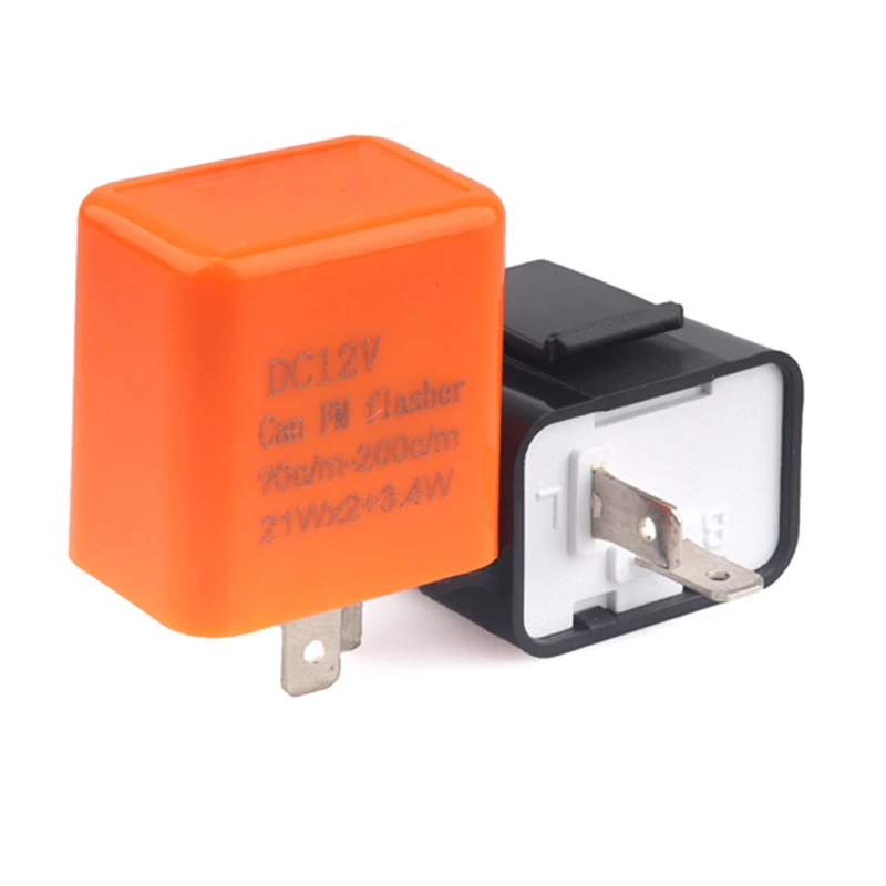 12V 2 Pin LED Indicator Flasher Relay Adjustable Frequency Relay Turn Signal Light Blinker Indicator Motorcycle Accessories