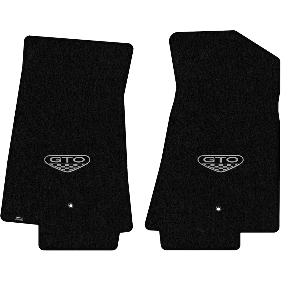 الحصير السجاد CustomFit قسط بطانات أرضية السيارة الفاخرة ل Pontiac GTO 20042006 الأسود 2 قطعة الحصير الأمامية لا مسند القدمين قطع Pe #1