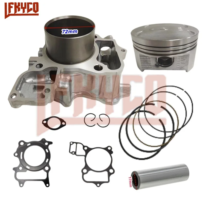 300cc 72mm Motorcycle Cylinder Kit for Honda FORZA 300 NSS300 2013-2020 SH300i 2007- 2019 NF02 12100-KTW-901 Engine Piston Parts