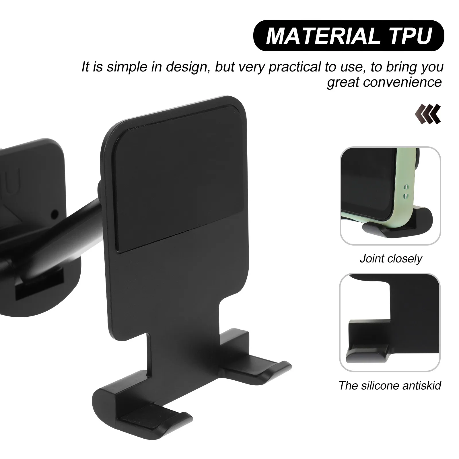 Mobile Phone Wall Mount Adhesive Holder Folding Portable Phone Rack Wall Bracket for Shower Room Decor Home Decor - view 3