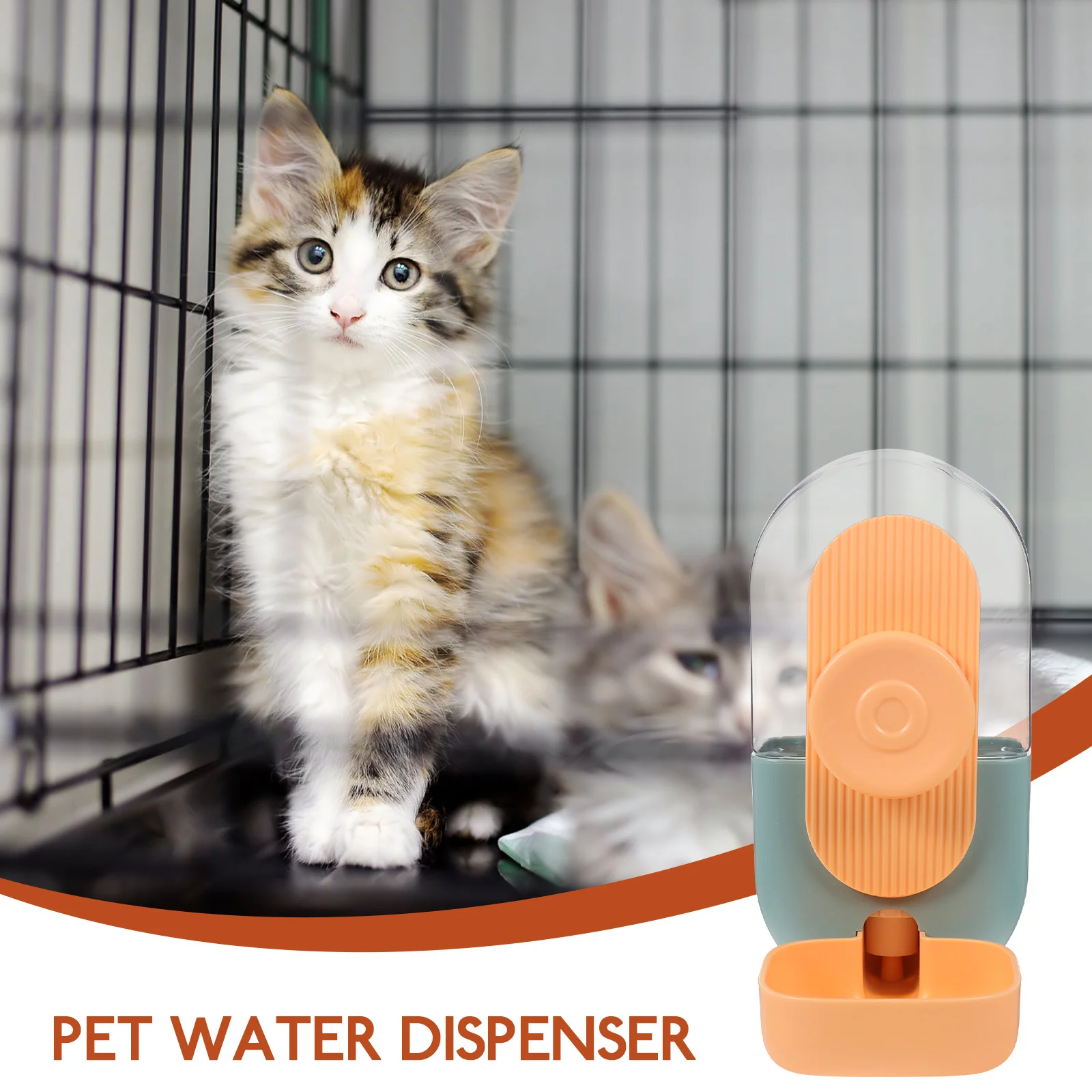 

Automatic Pet Feeder for Cage Hanging Dog Cat Puppy Bunny Feeder Wear-Resistant Convenient Small Animal Feeding Dispenser