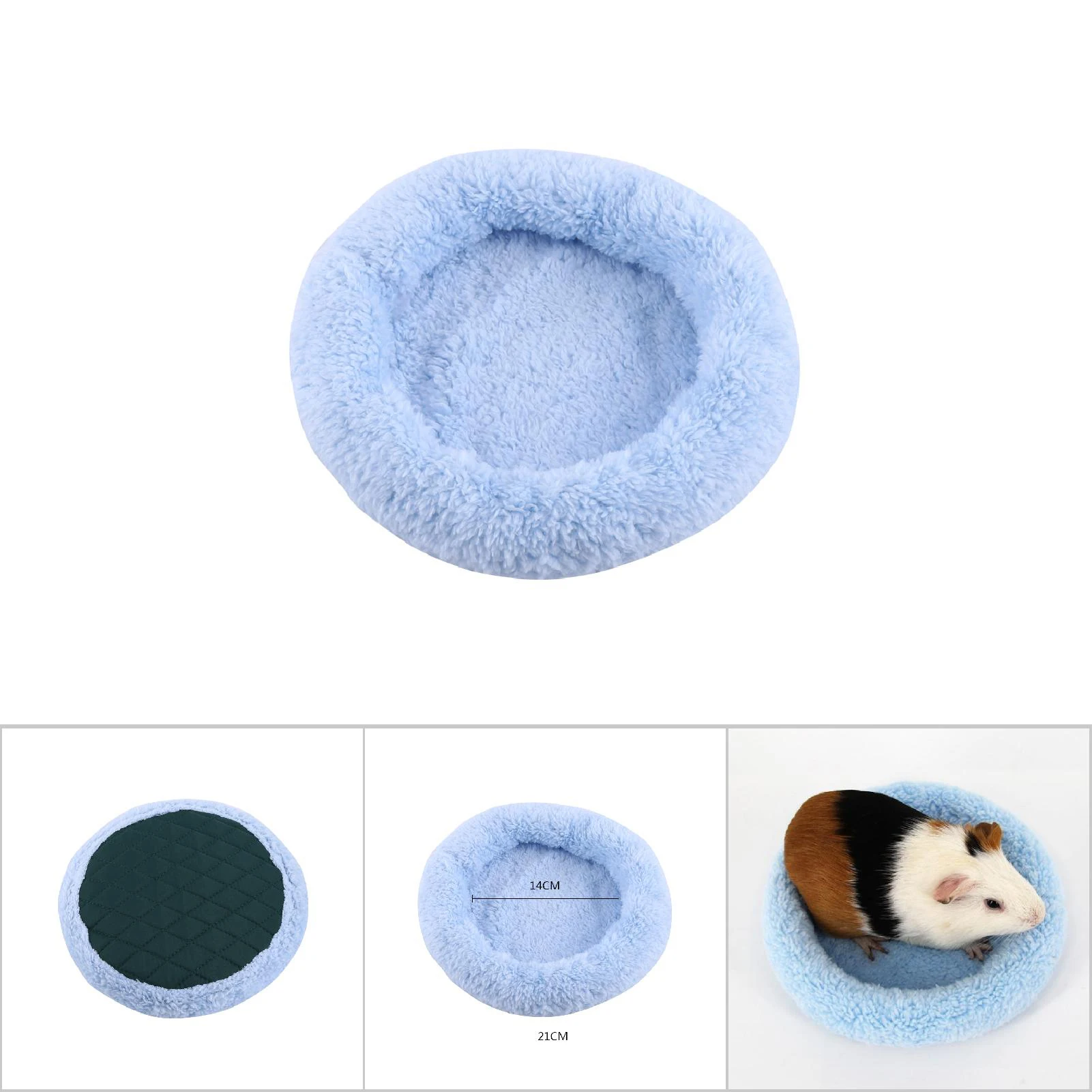 Soft Fleece Hamster Dragon Cat Bed Squirrel Small Animal Warm Cuddle Cushion House Pad