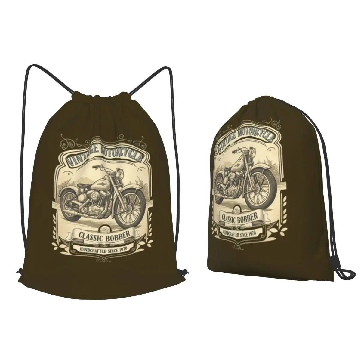 Motorcycle Backpacks Casual Drawstring Bags Shoes Bag Book Bags for Travel School
