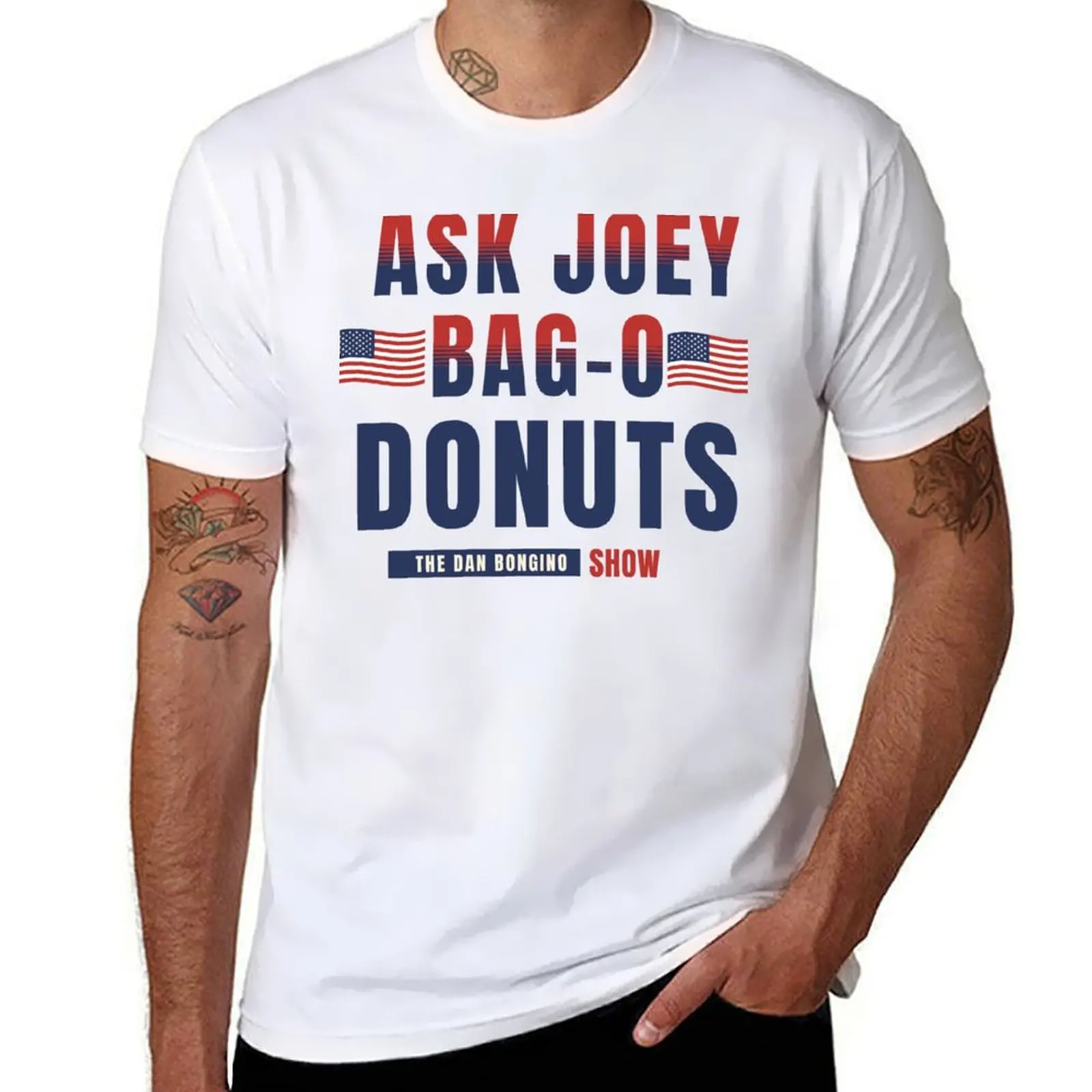 

Dan Bongino Ask Joey Bag-o Donuts The Dan Bongino T-Shirt t shirt for man T-Shirt