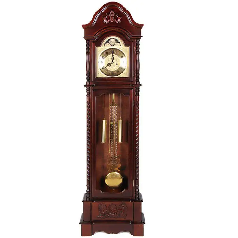 

Chinese-style retro desk clock, vertical luxury, classical timekeeping atmospheric mechanical European-style standing clock