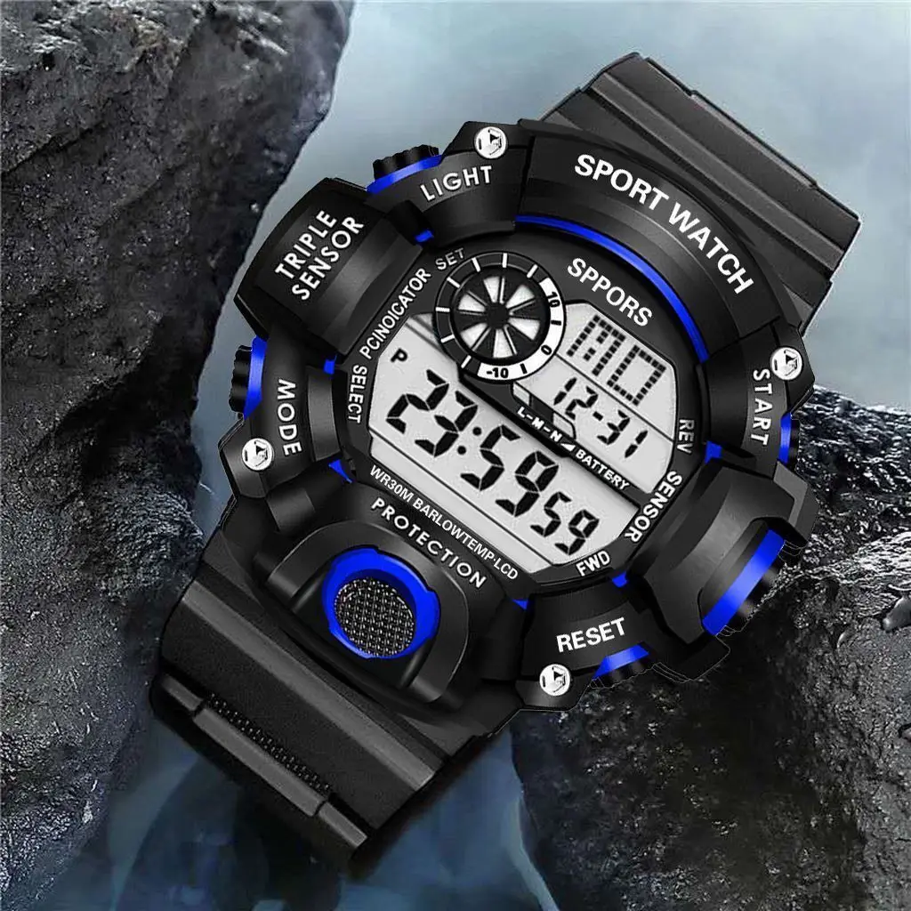 Watch male students sports electronic watches Junior High and high school boys multi-functional waterproof luminous