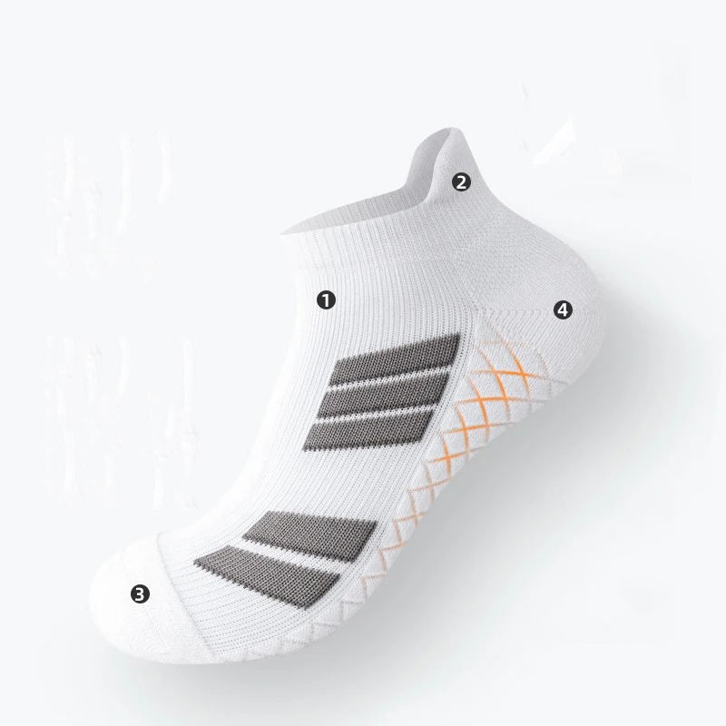 10Pairs Black Low Cut Sports Socks Unisex Breathable Sweat Absorbing Running Basketball Leisure Towel Bottom Socks for Men And W view 4