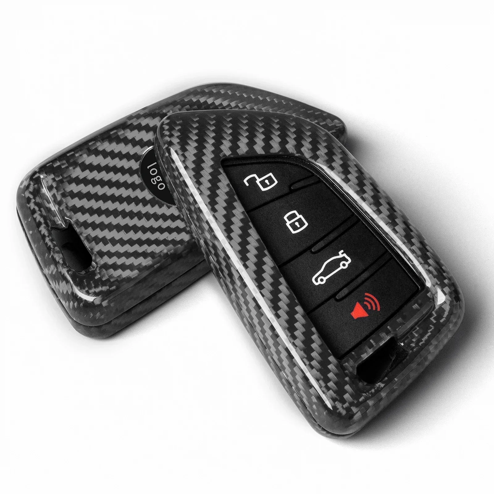 Real Carbon Fiber Key Fob Cover Case Shell Protector Fits For Toyota Supra A90 Remote Key Fob Case Cover (sliver Black)