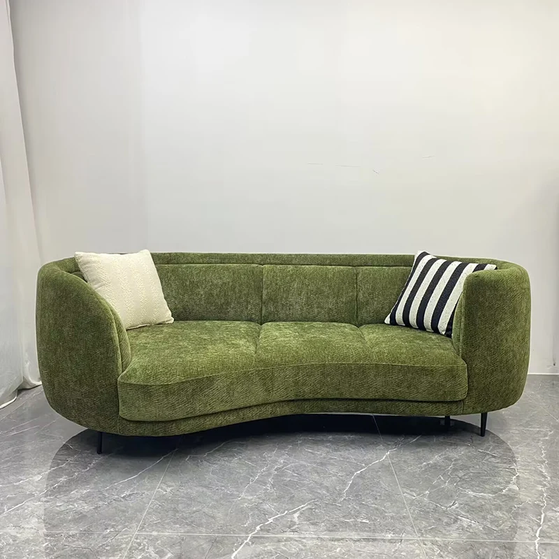 

Nordic special-shaped sofa Internet celebrity B & B hotel Small apartment Chenier three-person sofa designer fabric