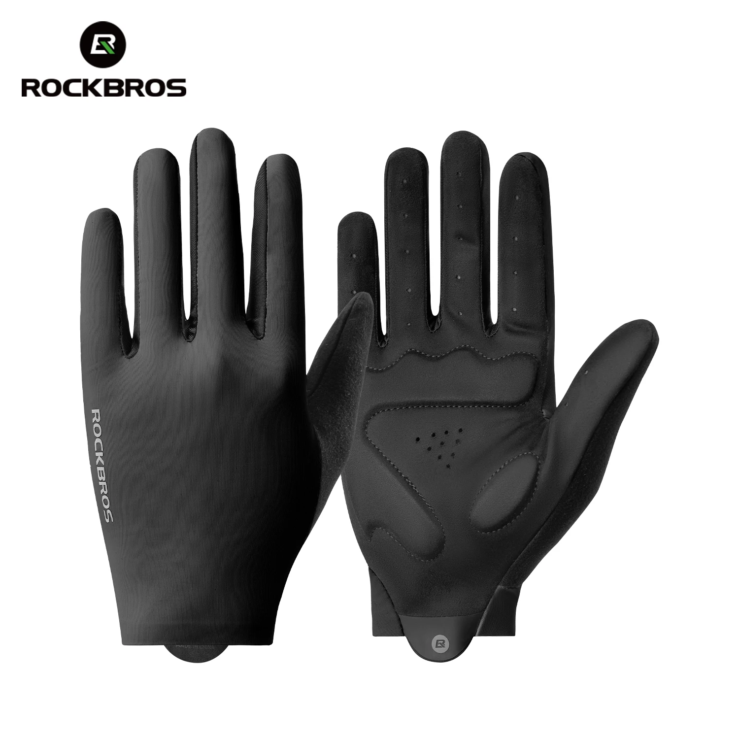 ROCKBROS Fahrradhandschuhe Leichte Atmungsaktive Rutschfeste Vollfinger-Handschuhe SBR Hochelastische Stoßdämpfende Fahrradhandschuhe