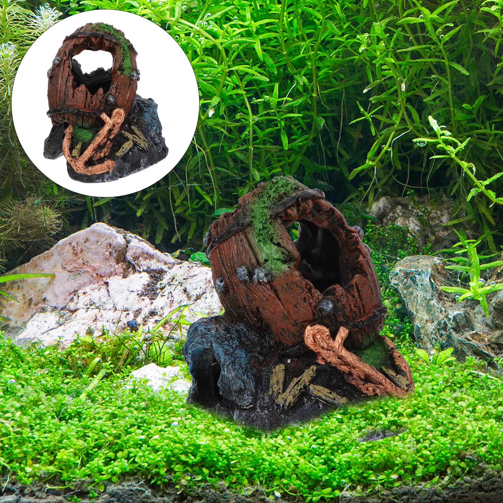 

Fish Tank Resin Aquarium Hideout Decoration Cave Accessories Ornaments for Aquariums