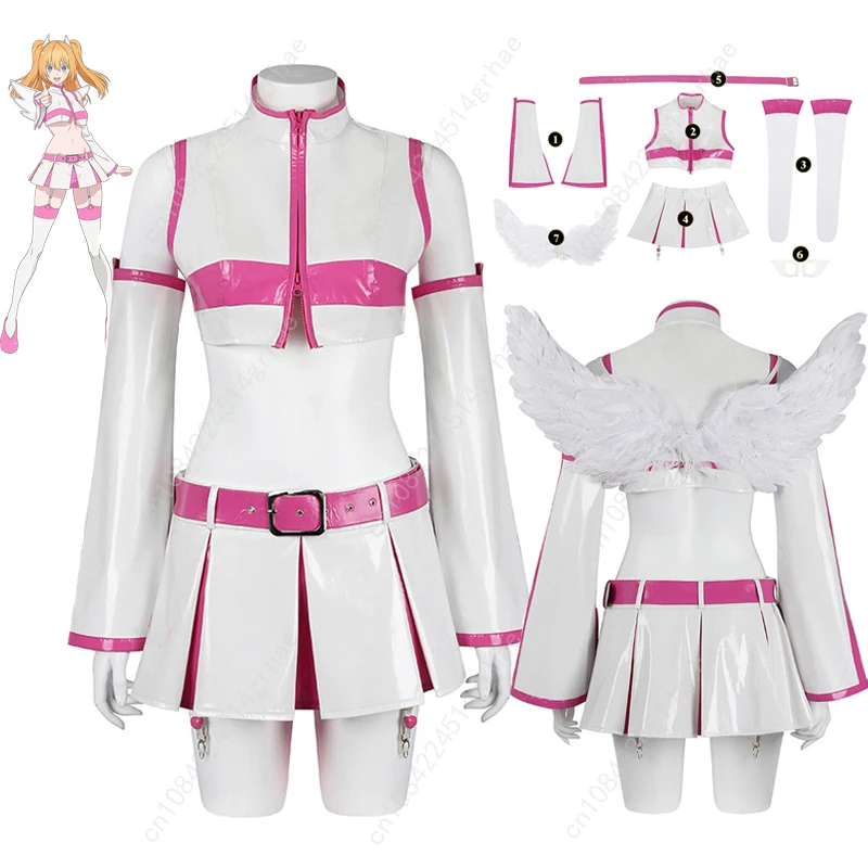2.5次元の誘惑 リリエル・リリエル・リリサ・ニグリリ・ミリエラ・ミカリ・リリサ コスプレ衣装 羽根 ウィッグ フルセット