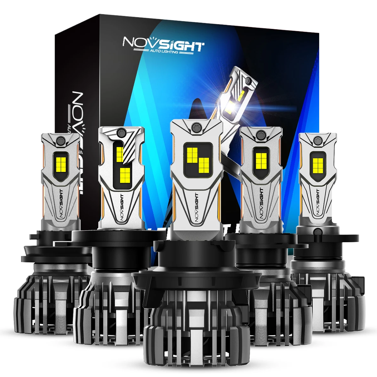 

Novsight N67 9005 HB3 H7 H11 H4 9003 HB2 9006 HB4 LED Headlight Bulb 140W 6500K Super Bright LED Lights for Car High/Low Beam