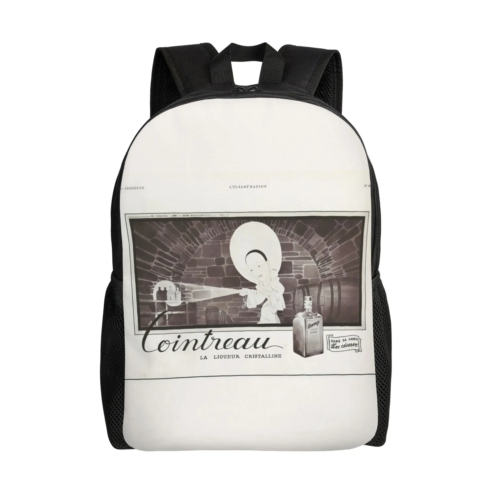 

Винтажная сумка-рюкзак Cointreau French Ad CCointreau Schoolbag для студентов, вместительная сумка для ноутбука на каждый день, к началу учебного года