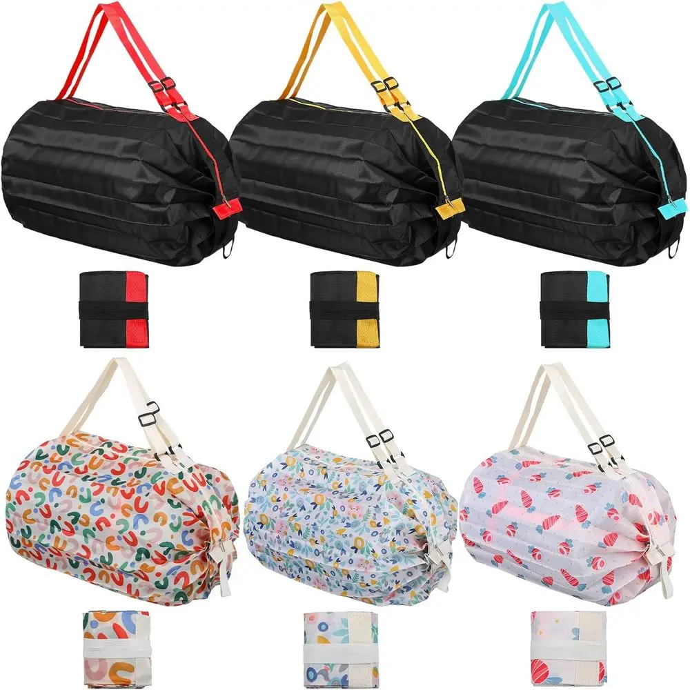 

Collapsible 6-Pack Shopping Bags - Portable, Foldable Grocery Totes with Oxford Cloth for Eco-Friendly Shopping