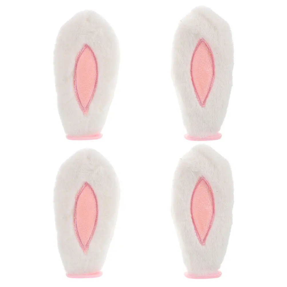 

4Pcs Decoration Rabbit Ears Cute Removable Accessories for Motorcycle Ski Biking Cycling Headwear Bunny Ears