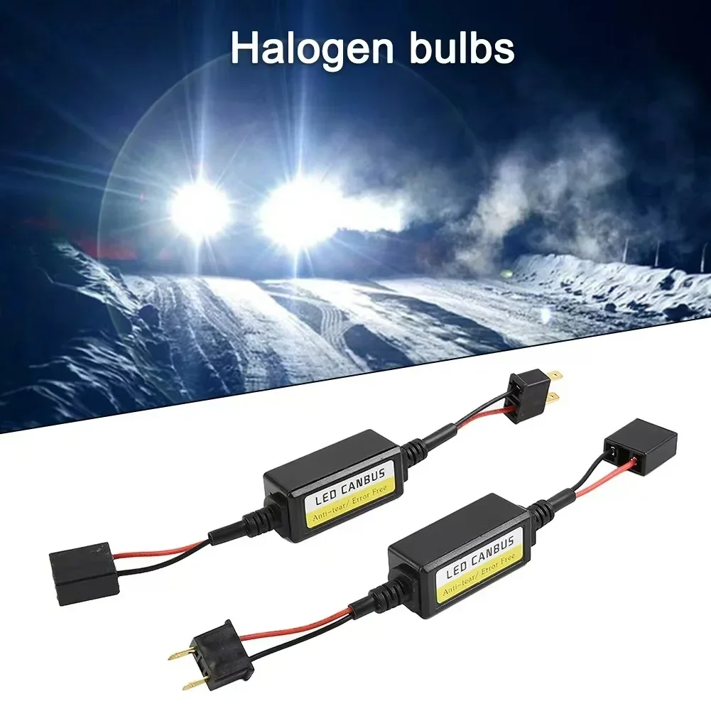 

2pcs Car Accessories LED Headlight Decoder Adapter Canbus Anti-Flicker Harness Bulbs Resistor H1 H4 H7 9005 9006 9012