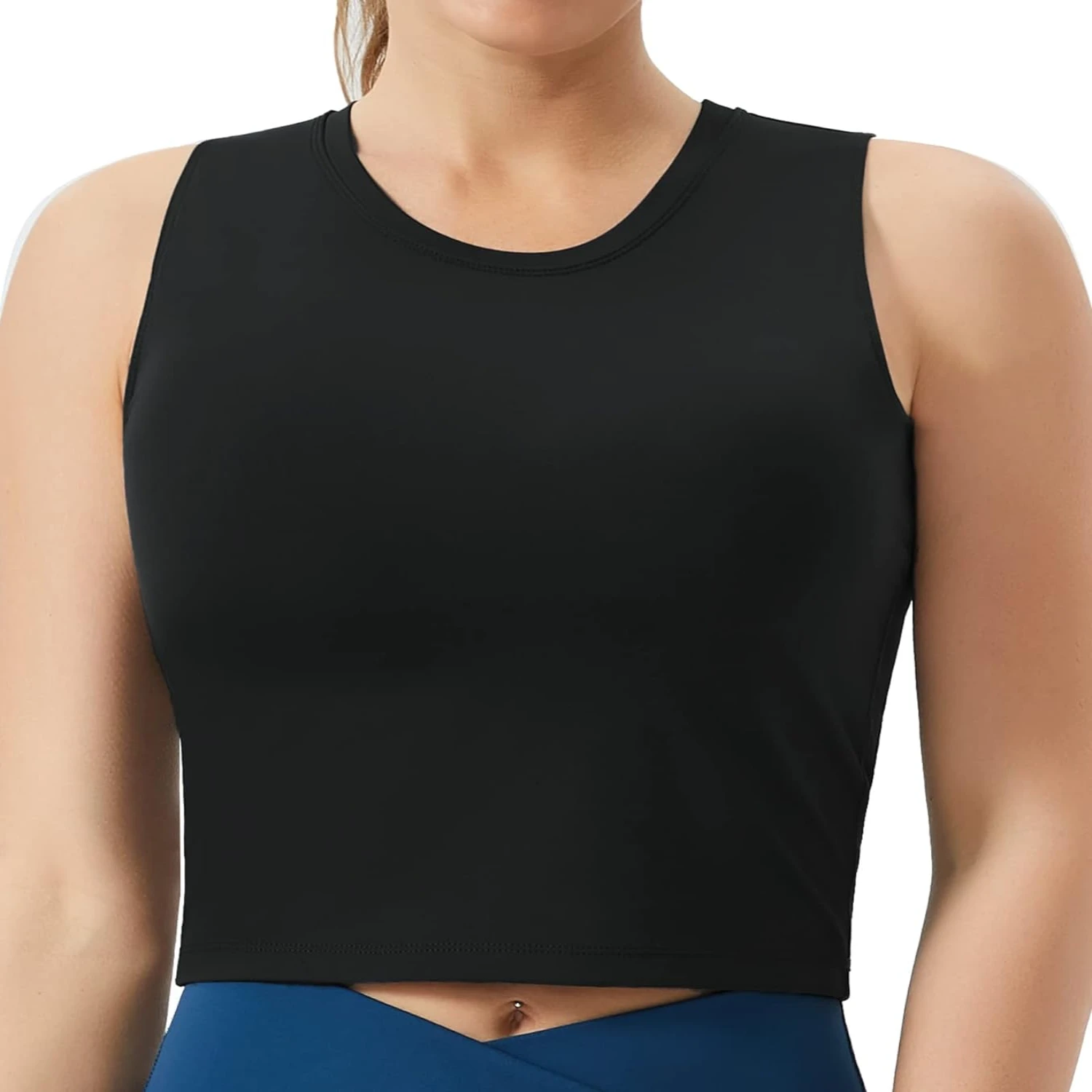 Stylish and Comfortable Women's Medium Support Crop Top Sports Bra with Removable Padding - Ideal for Workouts and Exercises - A