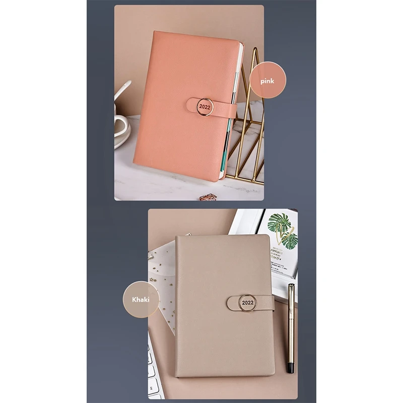 2022 Planner Organizer A5 โน้ตบุ๊คและสมุดบันทึกหัวเข็มขัดNotepad Office Sketchbookเครื่องเขียนโน้ตบุ๊คไดอารี่นักเรียน