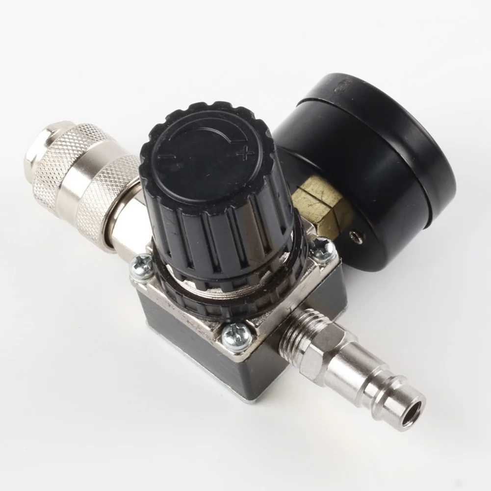 1pc Square Pressure Regulating Valve With Iron Strap European Triple Joint 140PSI For Air Pump Accessories