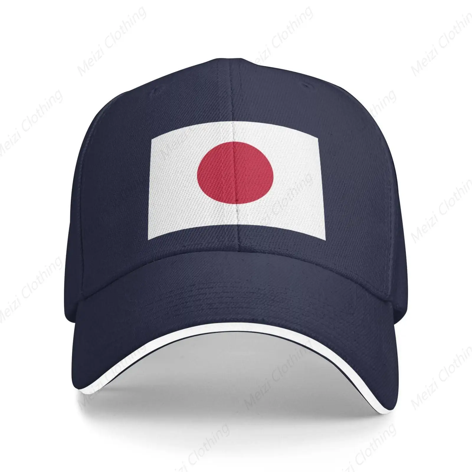 Japanese Flag Pattern Sandwich Duck Tongue Hat Outdoor Sports Baseball Hat Adjustable Truck Golf Hat image 5
