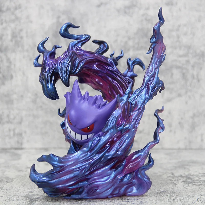 18cm Pokemon Gengar Shadow Claw Attack Anime Figure Game Popular Characters Statue Collectible Kawaii Model Kids Toys Doll Gifts