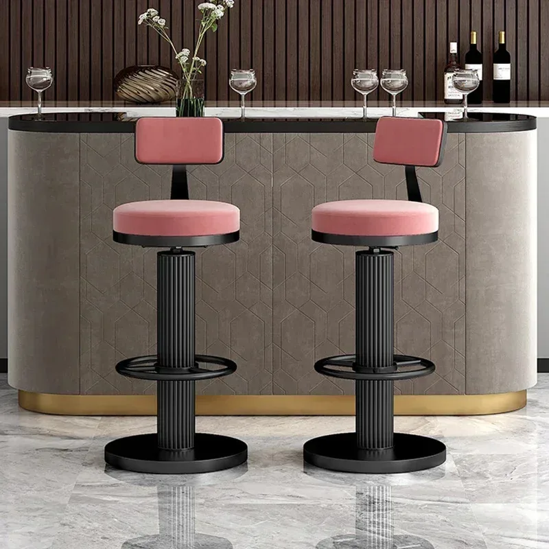 Taburete de Bar de oficina de maquillaje, accesorios de recepción de lujo, silla de Bar, tocador dorado alto, juego de muebles de jardín para banquete