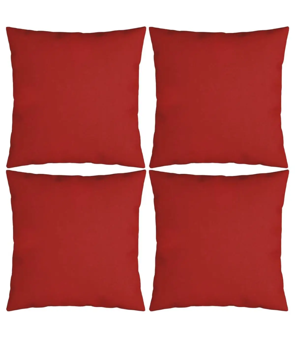 Cushions decorative cushions 4 units red fabric 60x60 cm